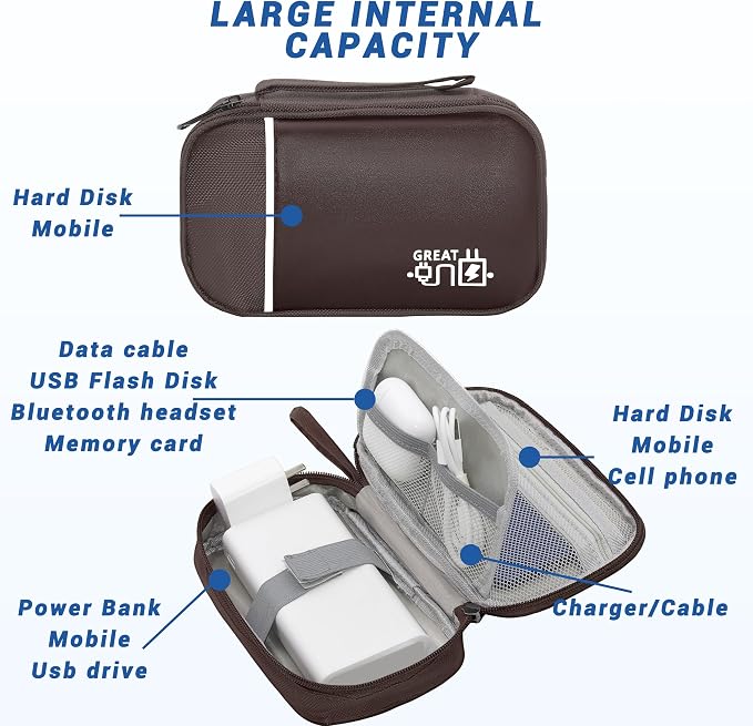 Electronics Organizer, Travel Cord Organizer Pouch, Portable Cable Organizer - Image 4