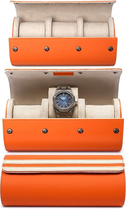 MOZSLY Watch Roll Travel Case 3 Slots Portable Box - Image 2