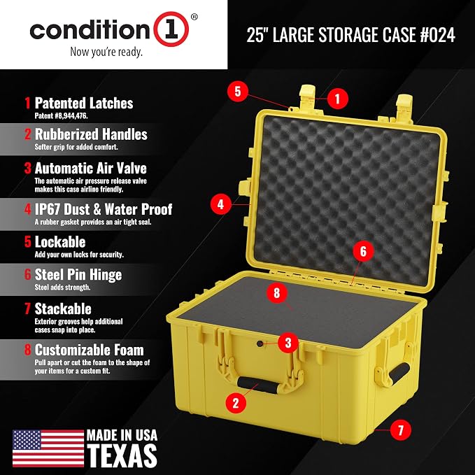 Condition 1 25" Large Heavy-Duty Protective Waterproof Hard Case Model 024 - Image 3