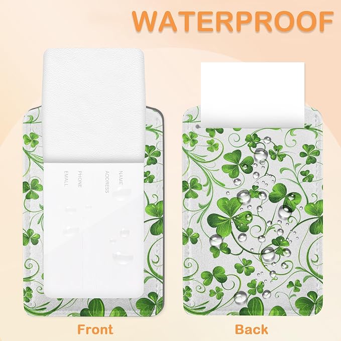 St. Patrick’s Day 3 PCS Luggage Tags, Lucky Clovers Leather Suitcase Tags - Image 3