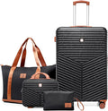 Hoteel 4 Piece Luggage Set Carry on ABS+PC Hard Shell Suitcase by HOTEEL