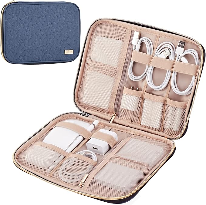 NISHEL Travel Cord Organizer Case, Tech Electronic Bag, Essentials by NISHEL