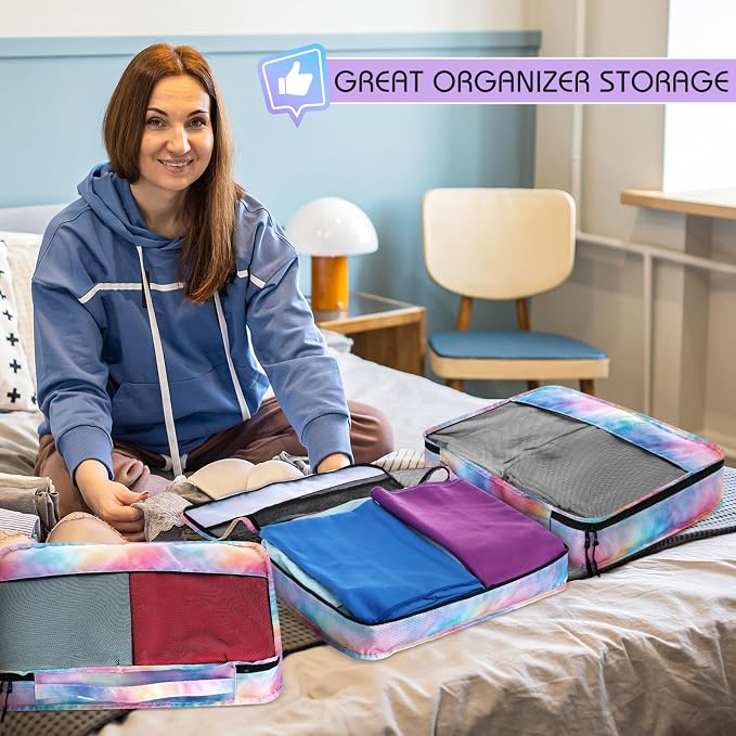 5 Pcs Packing Cubes for Suitcase Large Travel Cubes Carry on Luggage Organizer - Image 6
