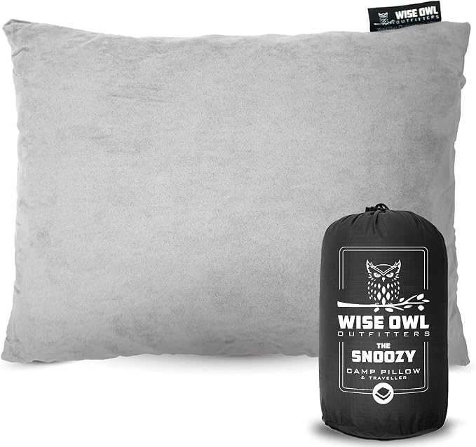 Wise Owl Outfitters Camping Pillow – Memory Foam Travel Pillow by WiseOwlOutfitters
