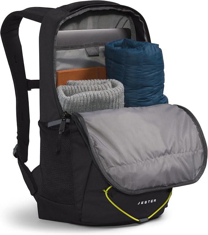 The North Face Jester Everyday Laptop Backpack, TNF Black Light Heather/Sulphur - Image 4