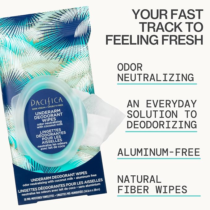 Pacifica Beauty Coconut Milk & Essential Oils Underarm Deodorant Wipes - Image 4