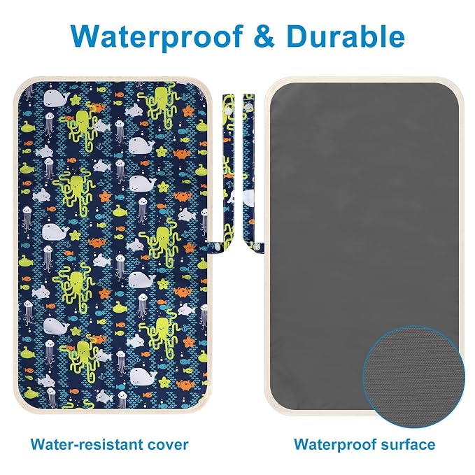 Accmor Portable Diaper Changing Pad, Waterproof Foldable Baby Changing Mat - Image 3