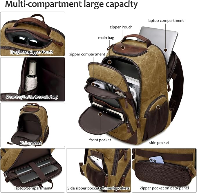 Travel Laptop Backpack 17.3 inch XL Computer Backpack - Image 3
