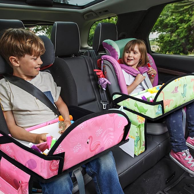 2PCS Kids Travel Tray, Car Seat Tray - Image 2