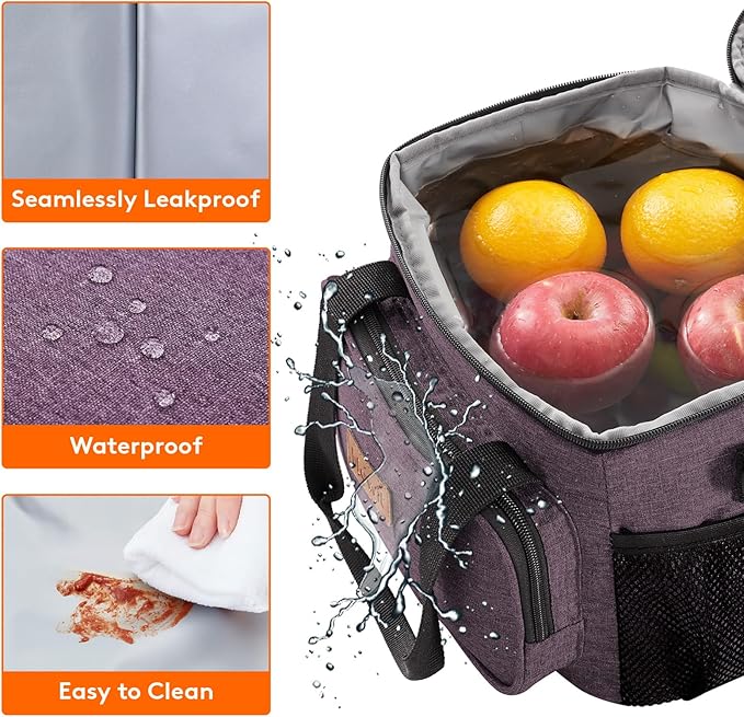 Lifewit Medium Lunch Bag Insulated Lunch Box Soft Cooler Cooling Tote - Image 4