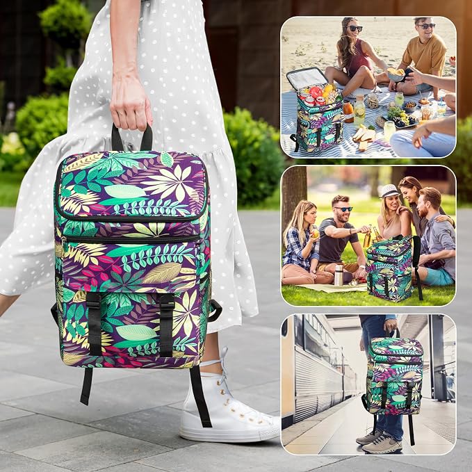 Cooler Backpack Soft Insulated Leak Proof 30 Cans Insulated Backpack Cooler - Image 2