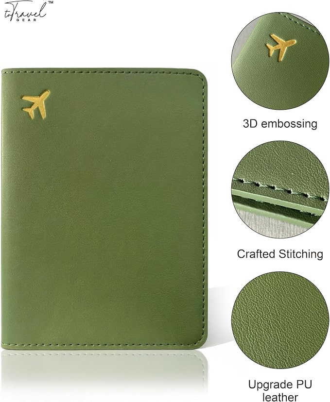 Passport Holder for Travel Essentials, RFID Blocking Passport Cover Case for - Image 5