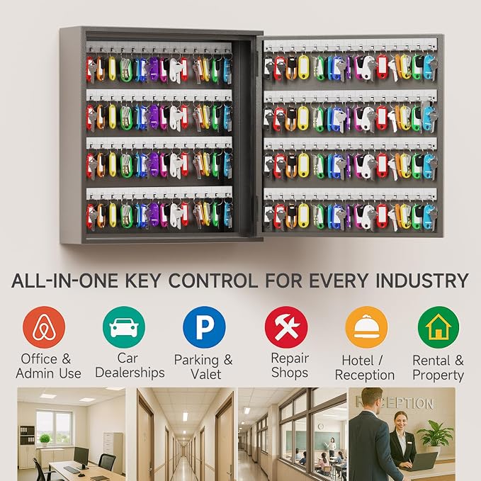WeHere Smart Key Lock Box, Wall Mounted Key Cabinet - Image 6