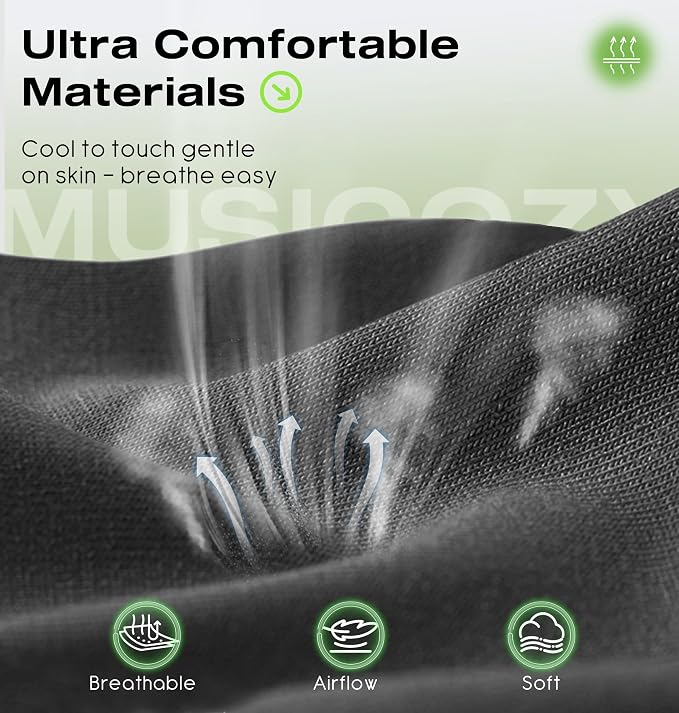 MUSICOZY Sleep Headphones with Bluetooth 5.4 Sleep Mask, Removable 3D Eye Cups - Image 7