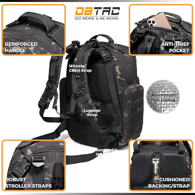 Diaper Bag Backpack for Dad, DBTAC Large Baby Nappy Bag for Men w/Changing Mat - Image 8