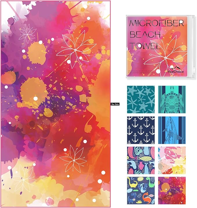 Your Choice Microfiber Quick Dry Sand-Free Beach Towel by YourChoice