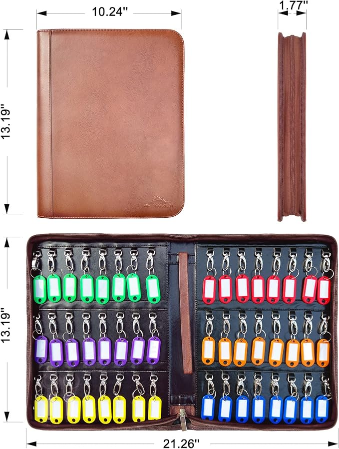 Portable Key Organizer, Zippered Key Organizers Case - Image 2