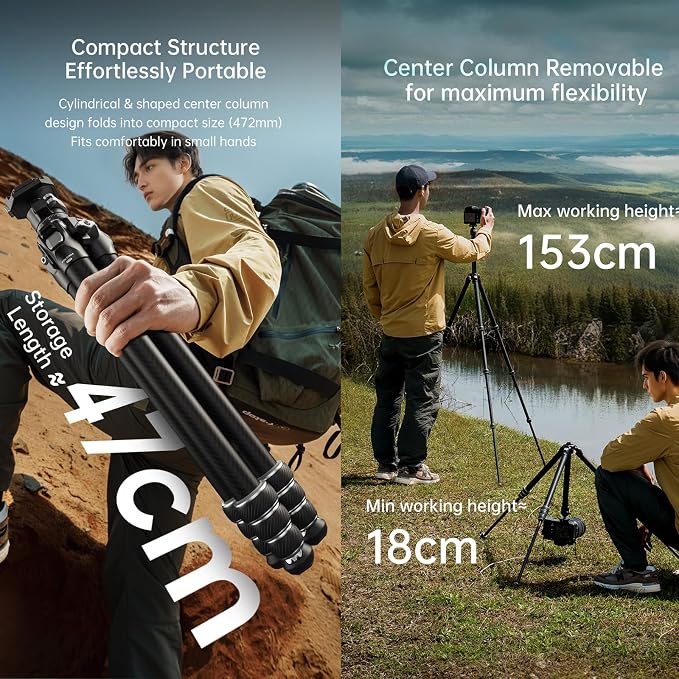 FALCAM TreeRoot F38 Quick Lock Lite Carbon Fiber Travel Tripod - Image 7