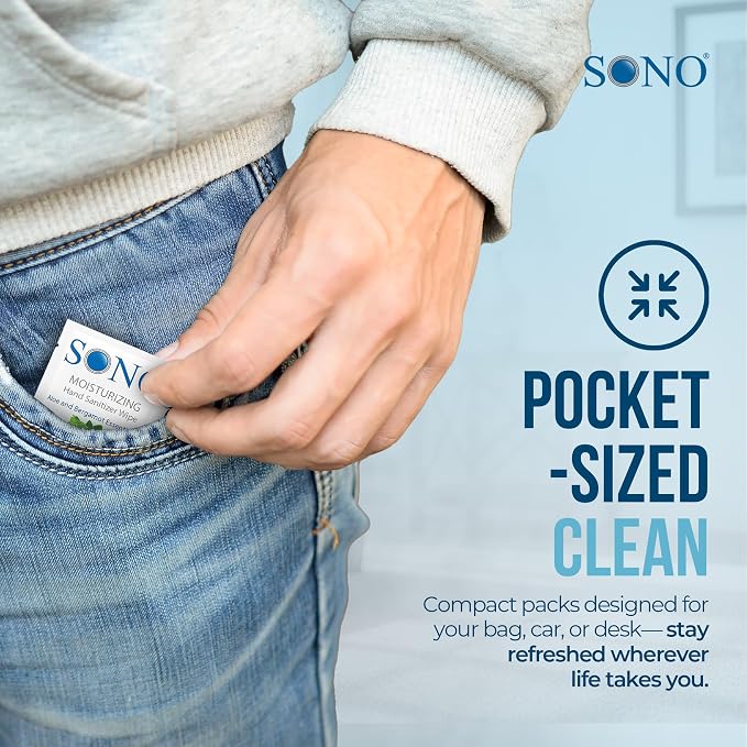 SONO Alcohol-Free Sanitizing Hand Wipes - Image 3