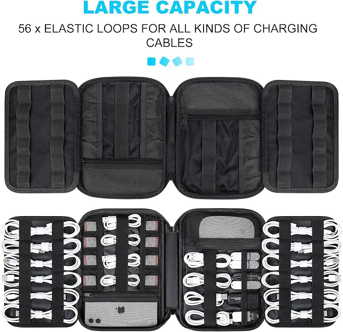 Lacdo Cord Organizer Travel, Cable Organizer Bag Case, Portable Electronics - Image 2
