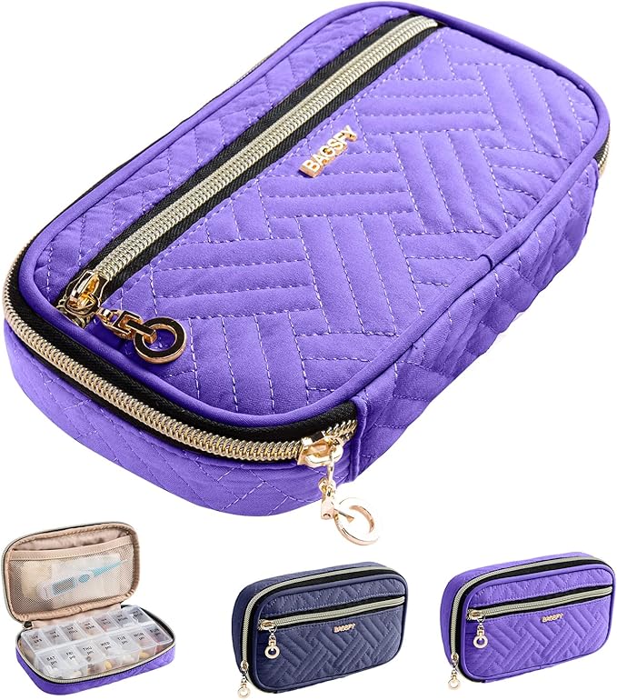 BAGSFY Pill Organizer Case 2 Times a Day- Weekly Medicine Organizer Travel Pill by BAGSFY