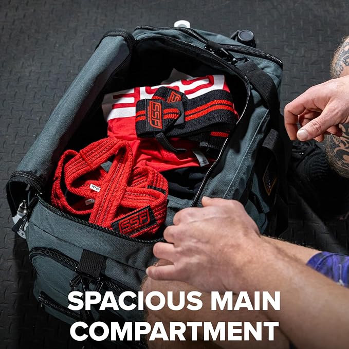 Serious Steel Fitness Gym Bag, 1000D Nylon Duffel Bag, Heavy Duty - Image 3