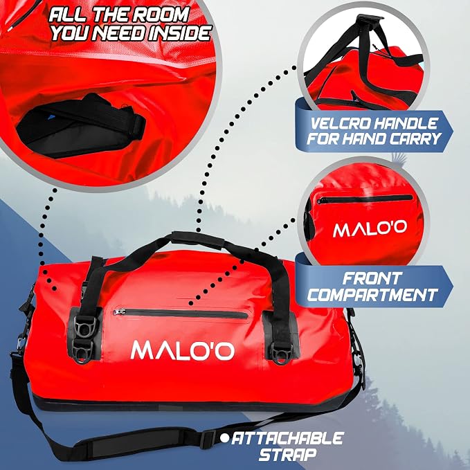 Malo'o Waterproof Dry Bag Duffel 40L/60L/100L, Roll Top Duffel Keeps Gear Dry - Image 4
