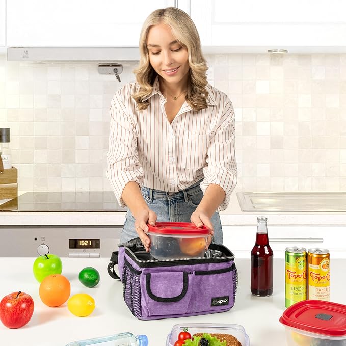 opux Lunch Bag Women Insulated, Adult Lunch Box Cooler, Lunch Box - Image 4