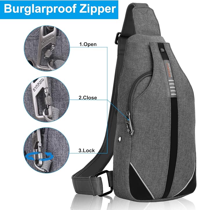 WATERFLY Small Crossbody Sling Backpack Anti Theft Backpack - Image 2