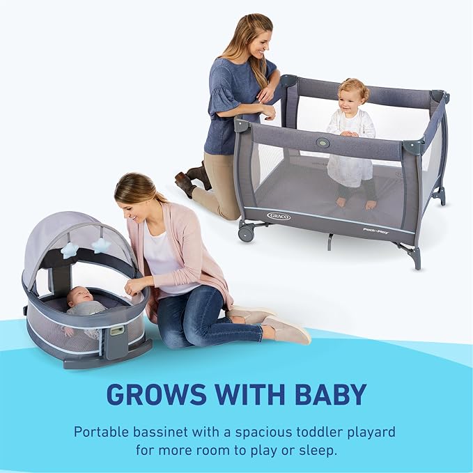 Graco Pack ’n Play Travel Dome LX Playard – Raised Portable Bassinet, UV‑50 - Image 2