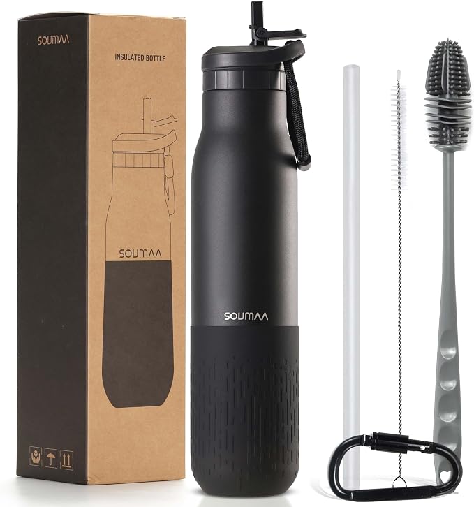 Insulated Stainless Steel Water Bottles by SOUMAA