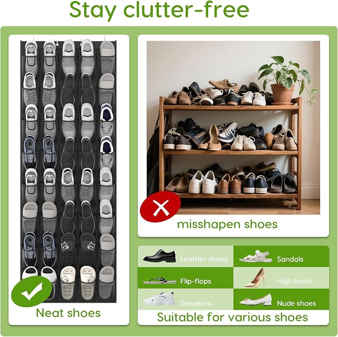 Unjumbly Over the Door Shoe Organizer - Image 6