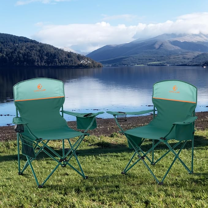 HIGH POINT SPORTS 2 Pack Portable Camping Chair - Image 2