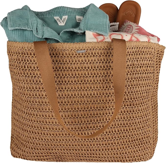 Roxy Women's Beach Tote Bag | Travel | Vacation | Straw | Lightweight | - Image 5