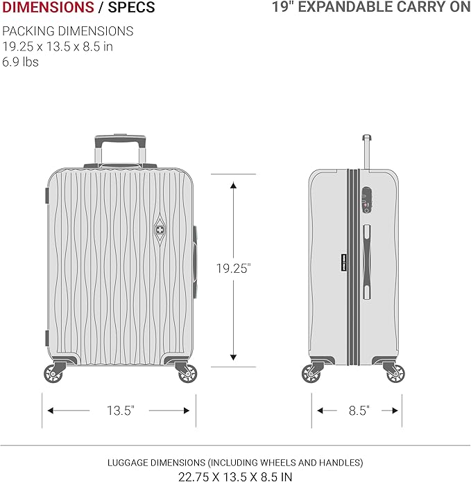 SwissGear 7272 Energie Expandable Hardside Luggage - Image 3