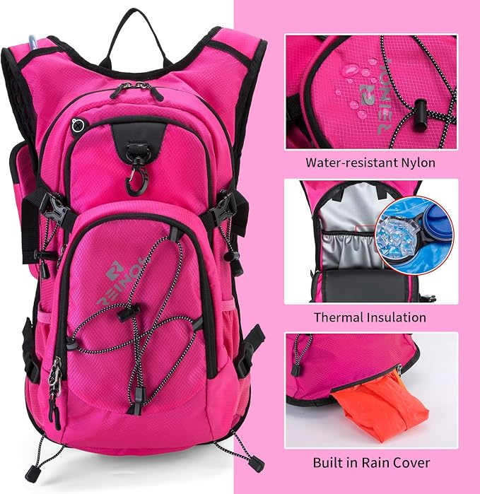 Hydration Backpack Pack with 2L Water Bladder 18L Hiking Backpack Women Men - Image 3