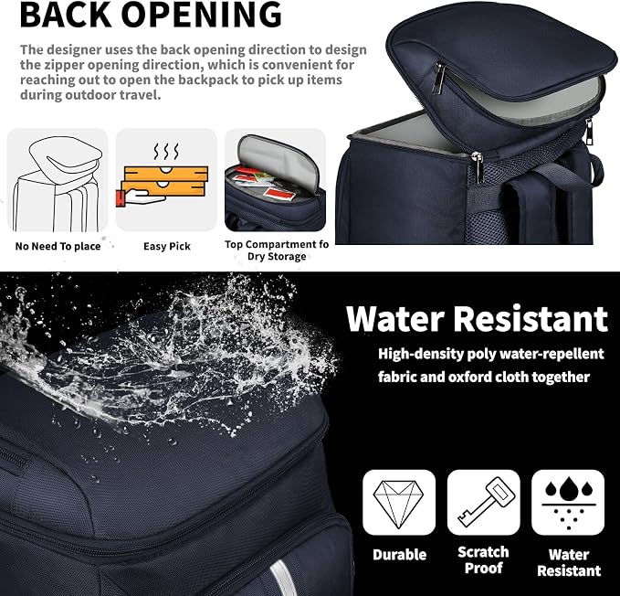 Backpack Cooler Insulated Leak Proof 35 Cans, 2 Insulated Compartments Thermal - Image 4