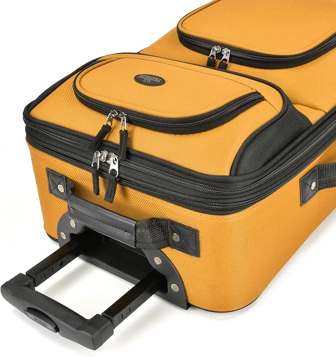 U.S. Traveler Lightweight Rolling 20" Carry On Luggage Softside Suitcase - Image 4