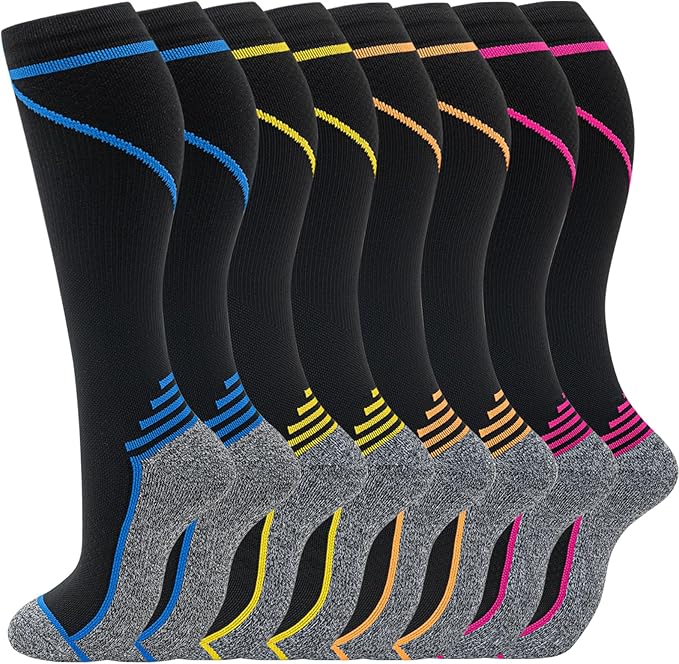 fenglaoda 8 Pairs Compression Socks by fenglaoda