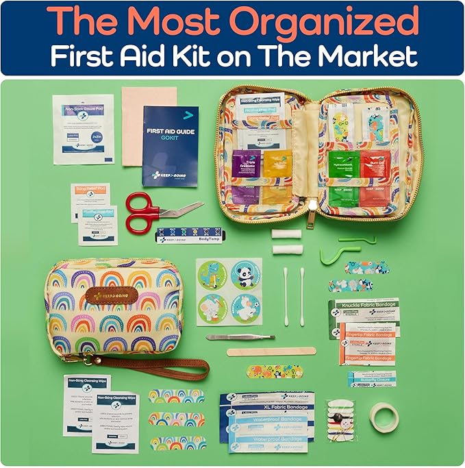 KeepGoing Travel First Aid Kit for Kids – 130 Pc. for Car, Diaper Bag & Backpack - Image 3