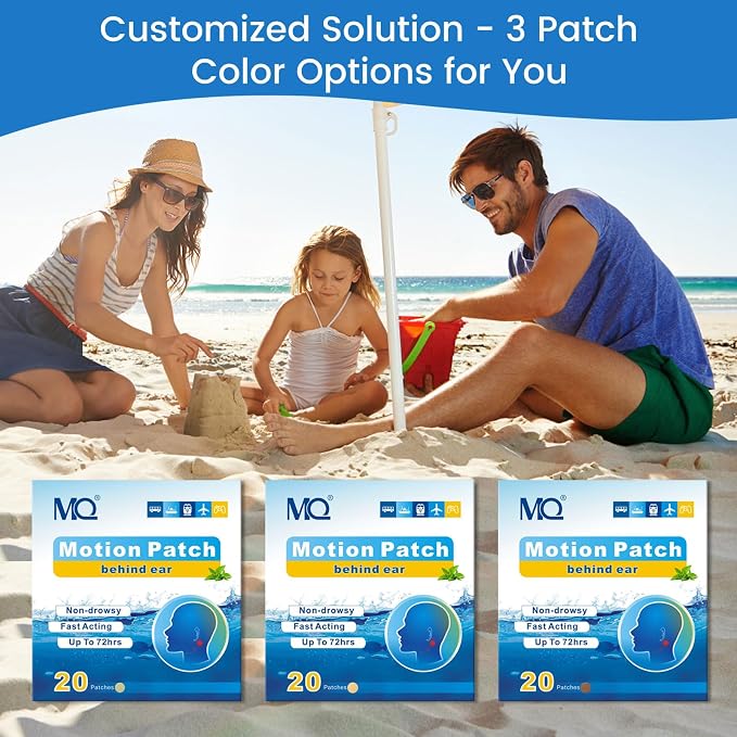 MQ 20ct Motion Sickness Patches, Light Color, Sea Sickness Patches Non Drowsy & - Image 7