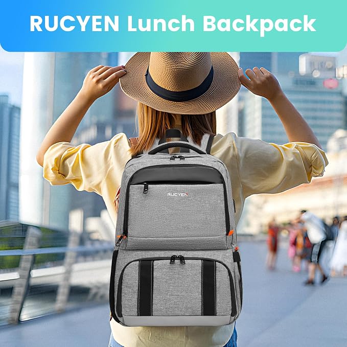 Lunch Backpack, Insulated Cooler Backpack Lunch Box - Image 5