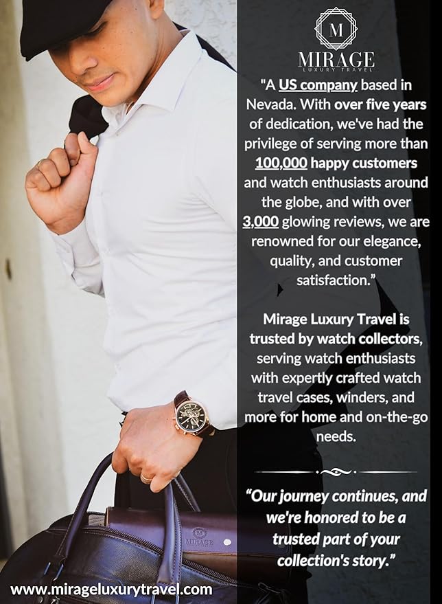 4 Watch Travel Case for Men – Leather Watch Roll Case Storage for Travel - Image 5