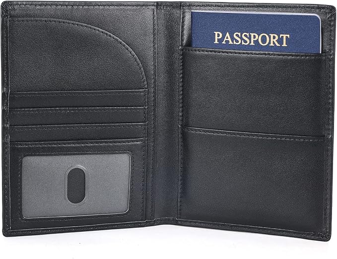 Polare Napa Leather Passport Holder RFID Blocking Travel Bifold Wallet Passport by polareoriginal