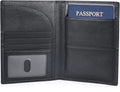 Polare Napa Leather Passport Holder RFID Blocking Travel Bifold Wallet Passport by polareoriginal