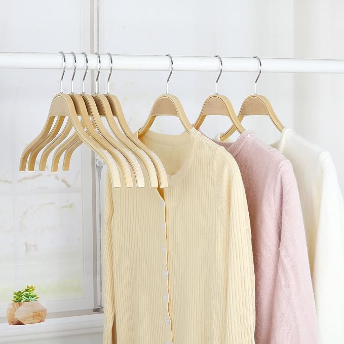 TOPIA HANGER Slim Natural Wood Hangers - Image 8