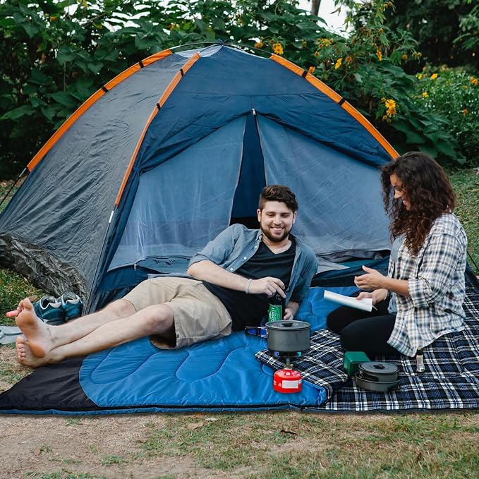 Double Sleeping Bag for Adults Machine Washable 2 Person Camping Sleeping Bag - Image 6