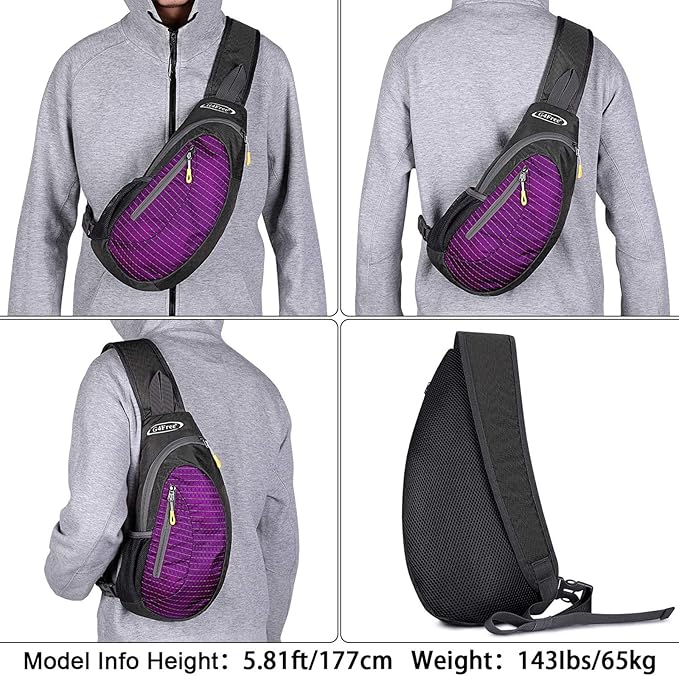G4Free Sling Bag for Men Women, Small Crossbody Backpack Lightweight Chest - Image 5