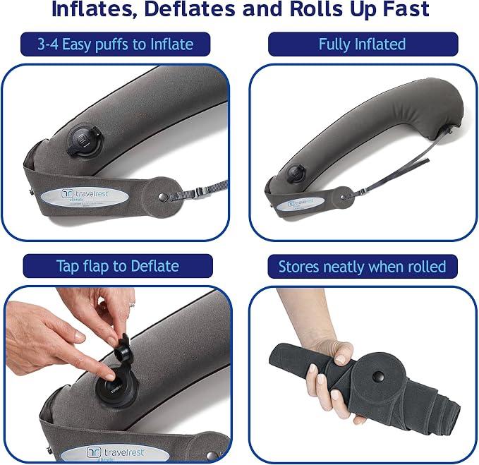 TRAVELREST Ultimate Inflatable Travel Neck & Body Pillow - Image 7
