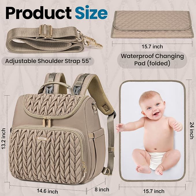 4 in 1 Convertible Diaper Bag Backpack, Waterproof Baby Diaper Bag - Image 2